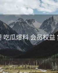 重点提要 吃瓜爆料 会员权益 实践笔记