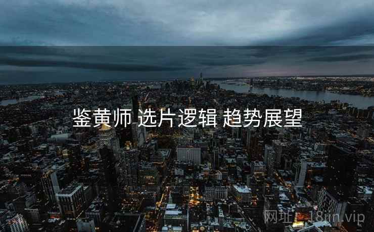 鉴黄师 选片逻辑 趋势展望