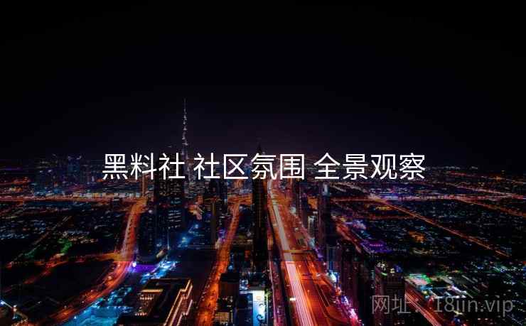 黑料社 社区氛围 全景观察