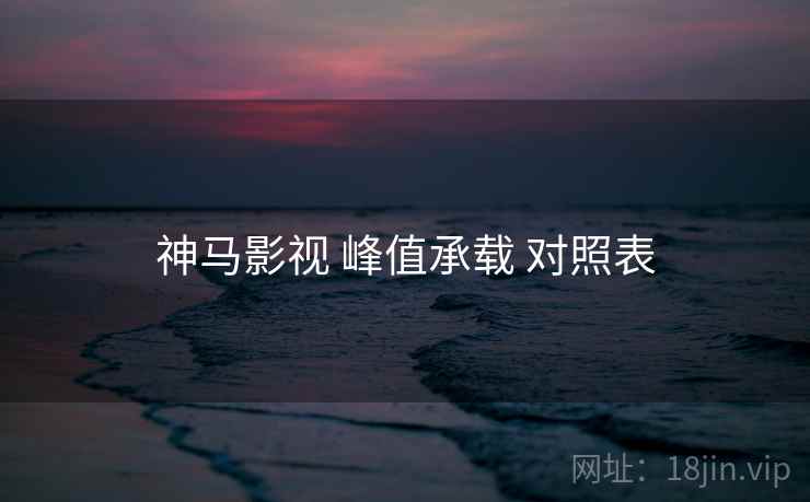 神马影视 峰值承载 对照表