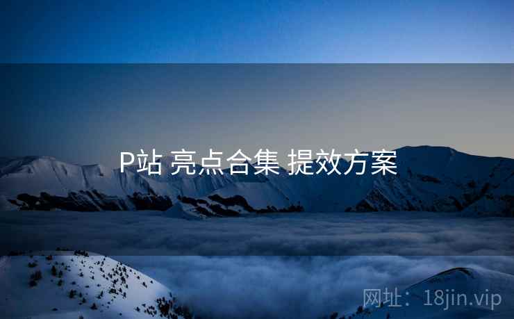 P站 亮点合集 提效方案