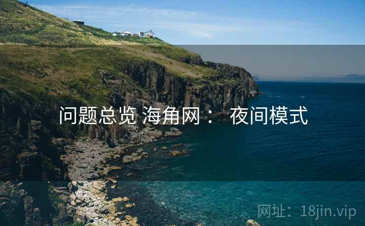 问题总览 海角网 ： 夜间模式
