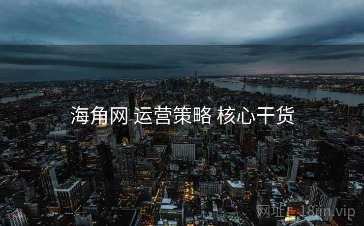 海角网 运营策略 核心干货