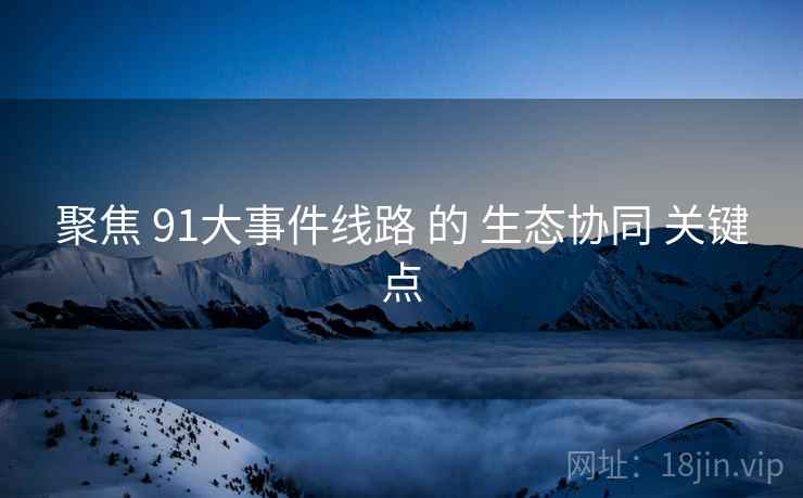 聚焦 91大事件线路 的 生态协同 关键点